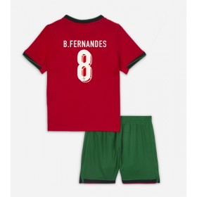 Portugal Bruno Fernandes #8 Hemmakläder Barn EM 2024 Kortärmad (+ Korta byxor)